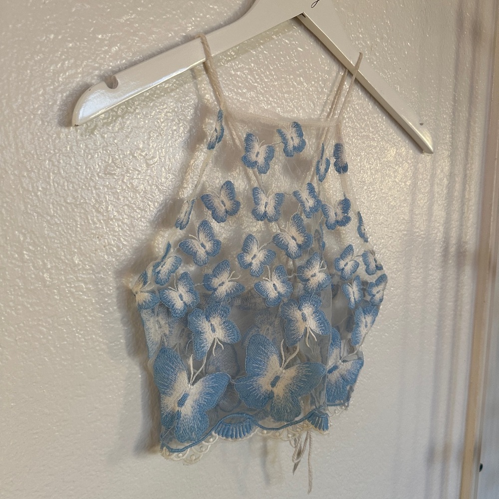Mesh Butterfly Adjustable Tank Top - Picture 2 of 5
